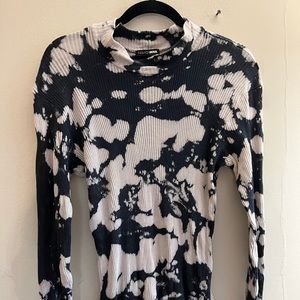 Neutral Toned Tie Dye Midi Dress